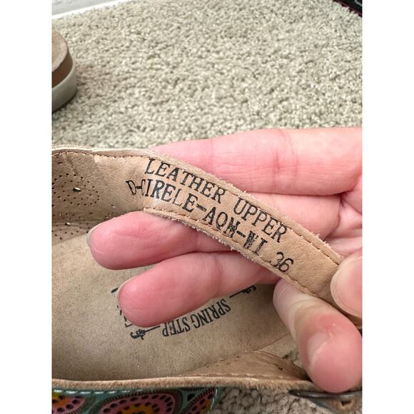 SPRING STEP L’Artiste Leather Sandals Women’s Multicolor Slingback | Size 36 - Picture 6 of 7